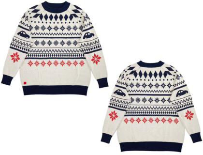 Strickpullover, winterliches Design