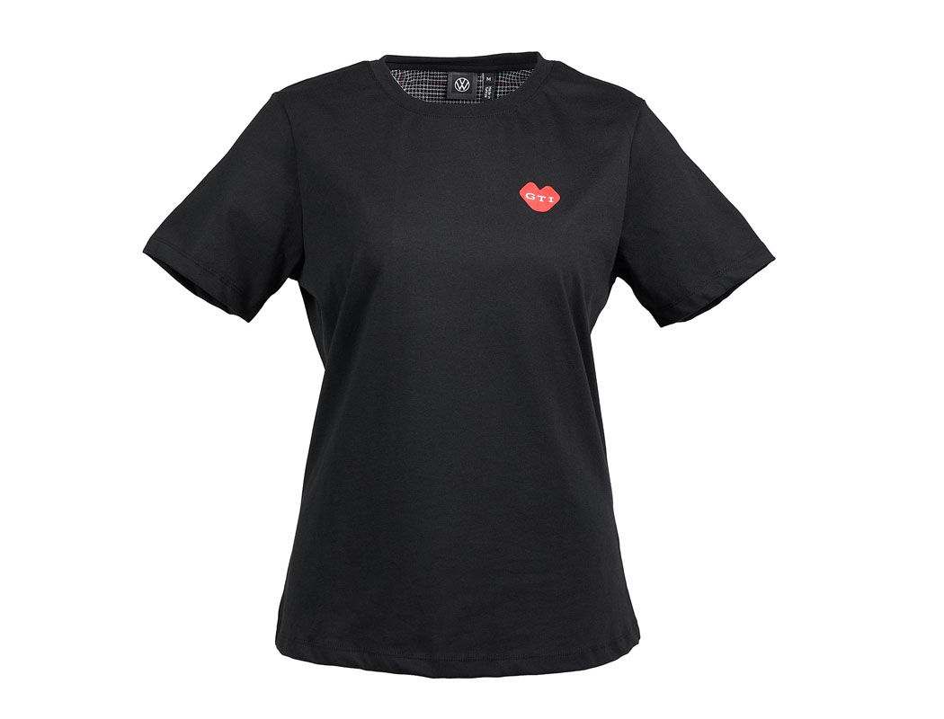 T-Shirt "GTI", Herz, Damen, Schwarz