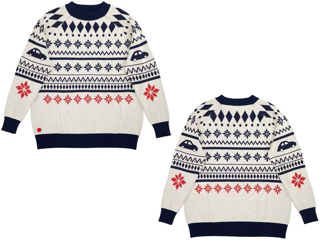 Strickpullover mit winterlichem Design