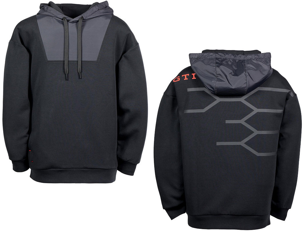Hoodie GTI mit Wabendruck für Herren, Schwarz