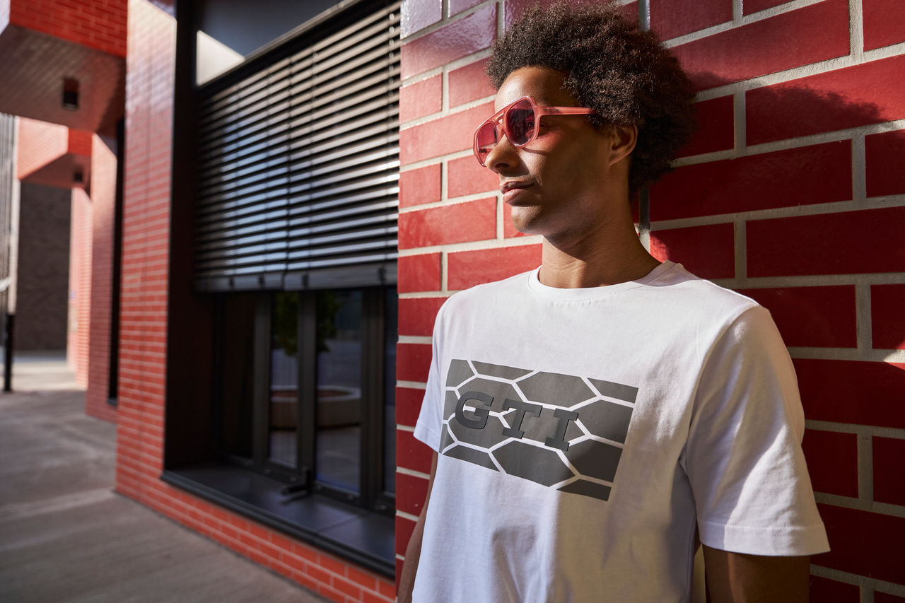 T-Shirt "GTI", Unisex, Weiß, M