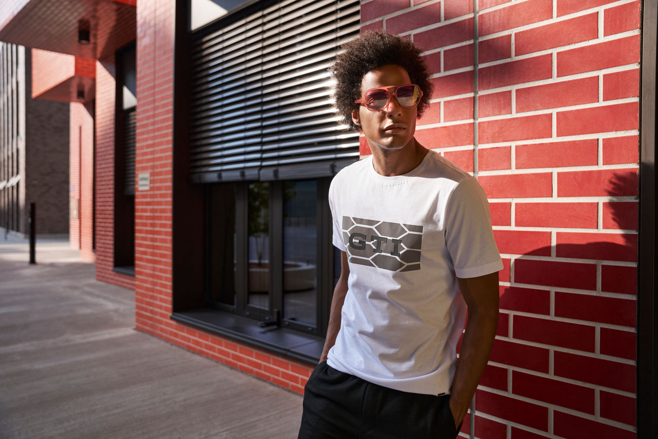 T-Shirt "GTI", Unisex, Weiß, M