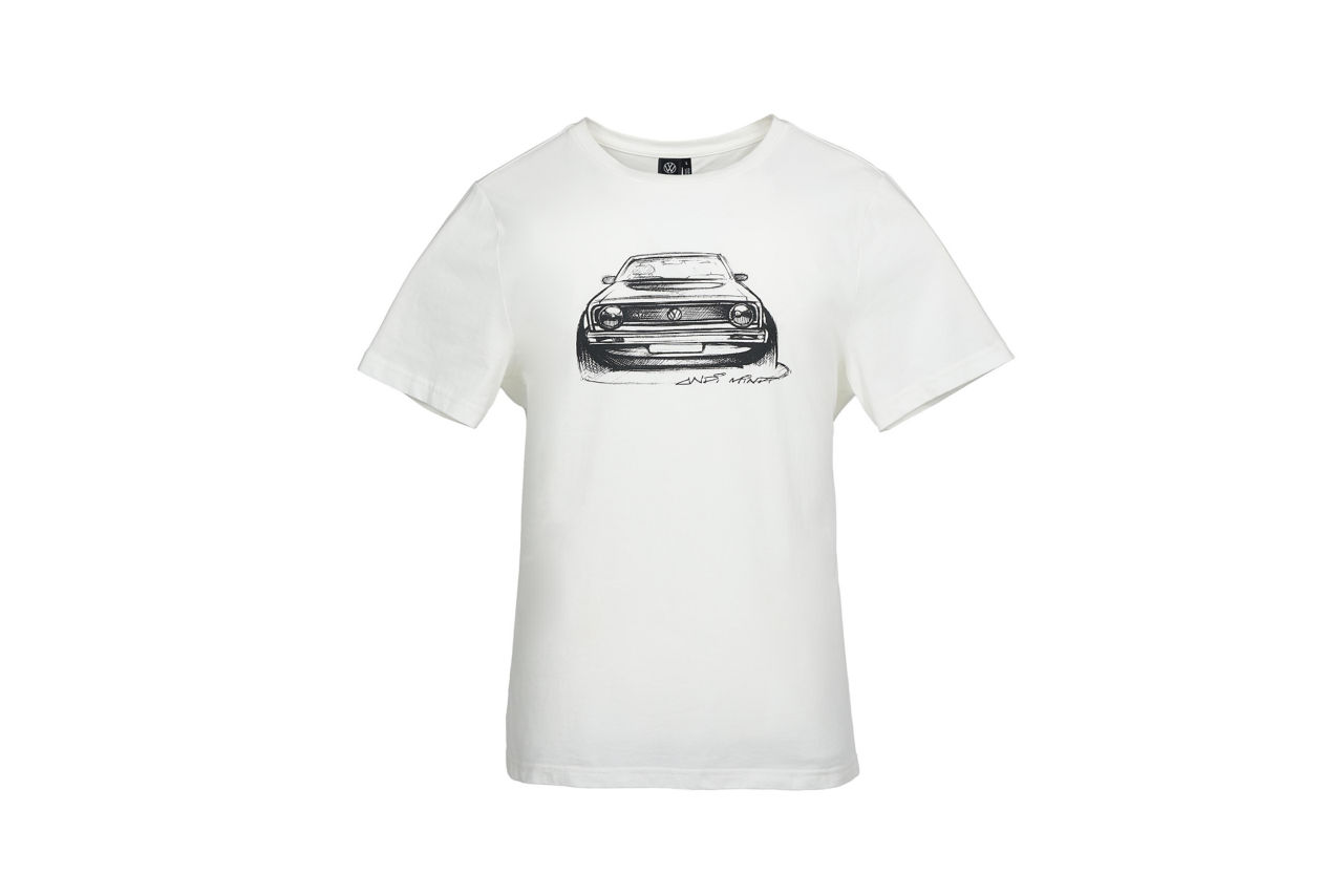 T-Shirt "GTI", Golf 1, Unisex, Weiß, S