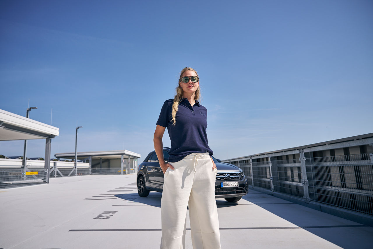 Polo-Shirt "Volkswagen", Damen, Dunkelblau, XL