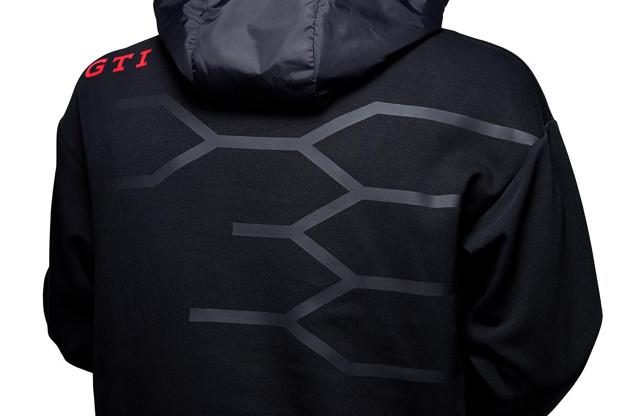 Hoodie "GTI", Wabendruck, Herren, Schwarz, M