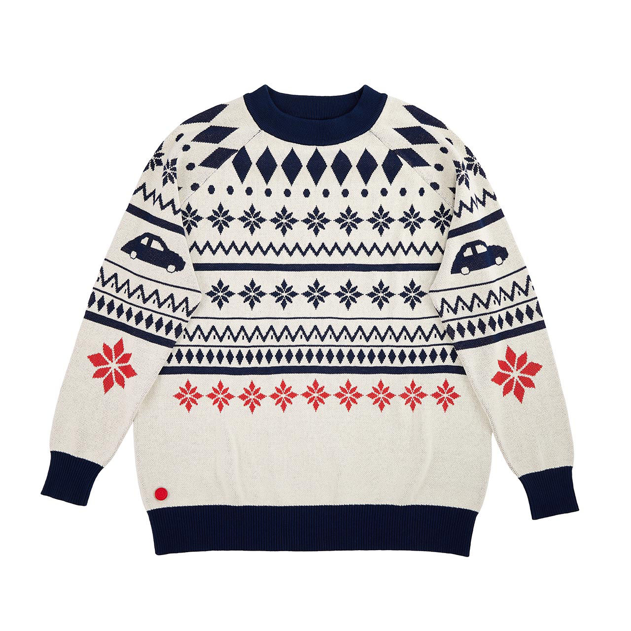 Strickpullover, winterliches Design, M