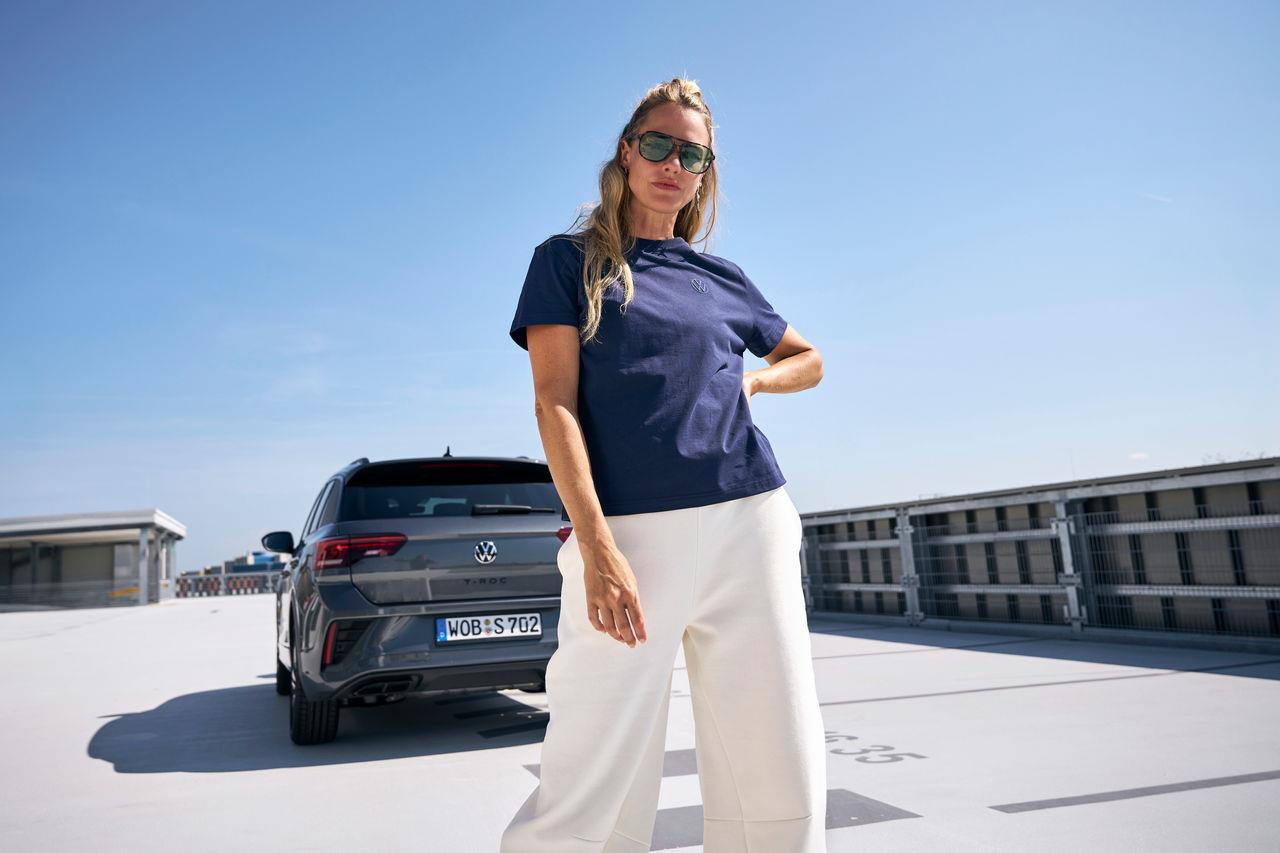 T-Shirt mit VW Logo für Damen, Dunkelblau