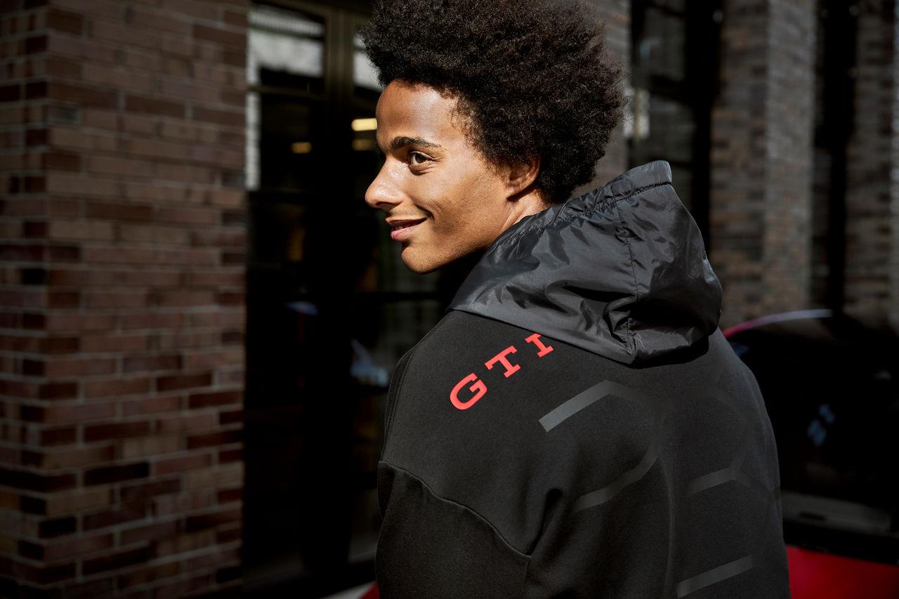 Hoodie GTI mit Wabendruck für Herren, Schwarz