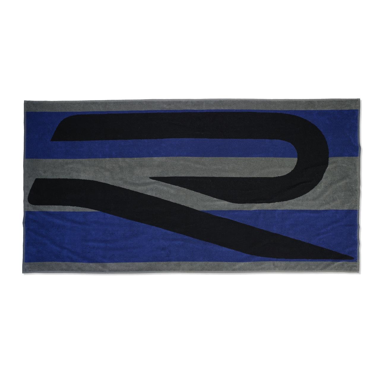 Badetuch R-Kollektion, Blau/Schwarz/Grau