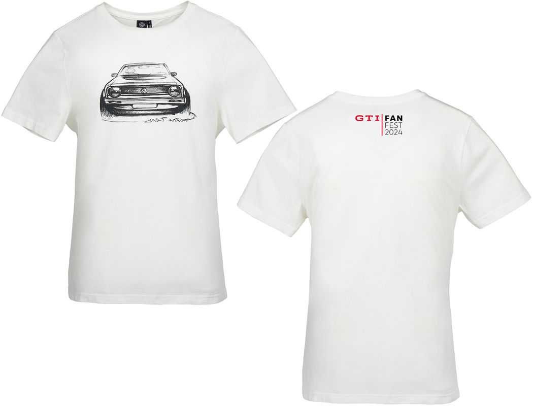 T-Shirt "GTI", Golf 1, Unisex, Weiß