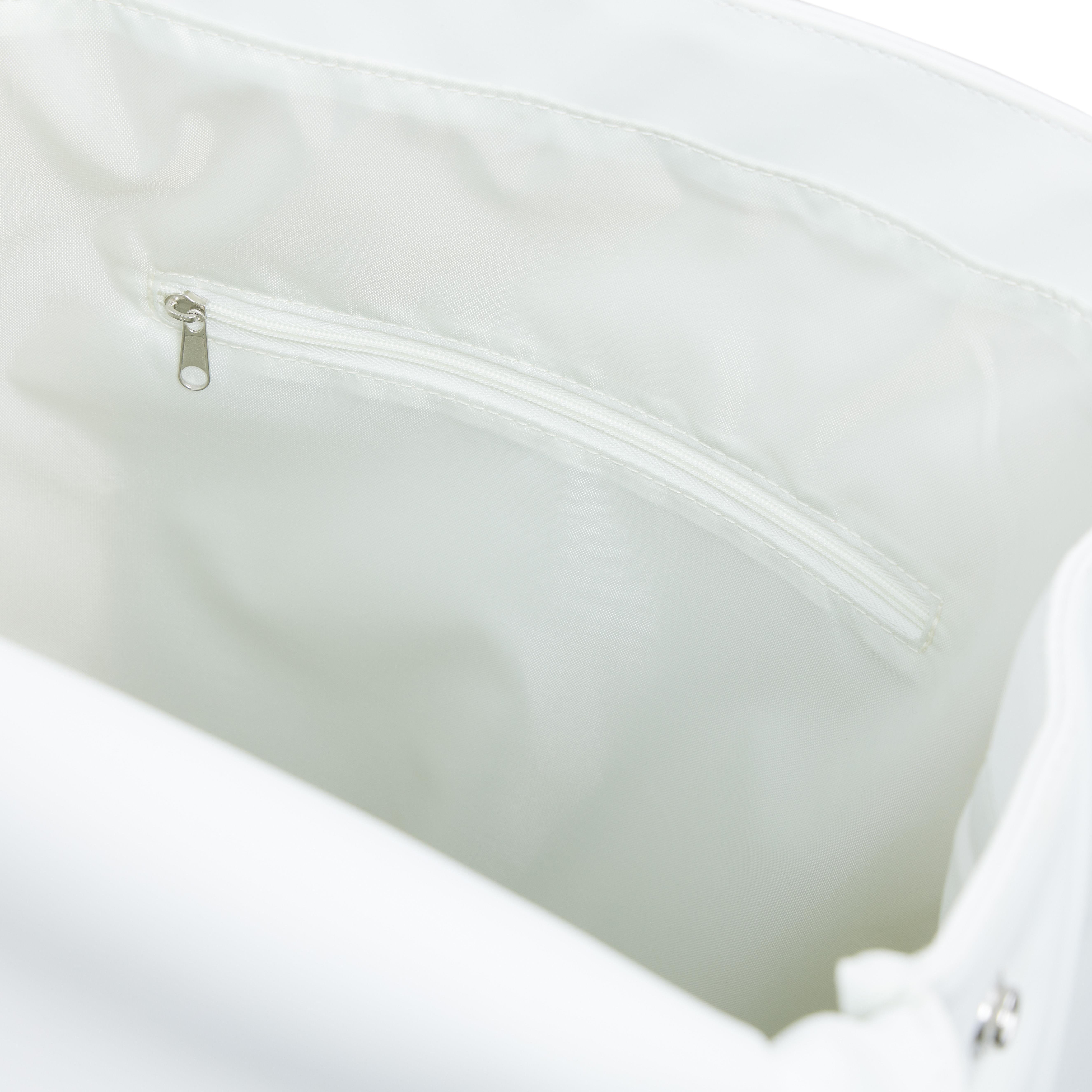 Rucksack, Weiß, recyceltes Polyurethan