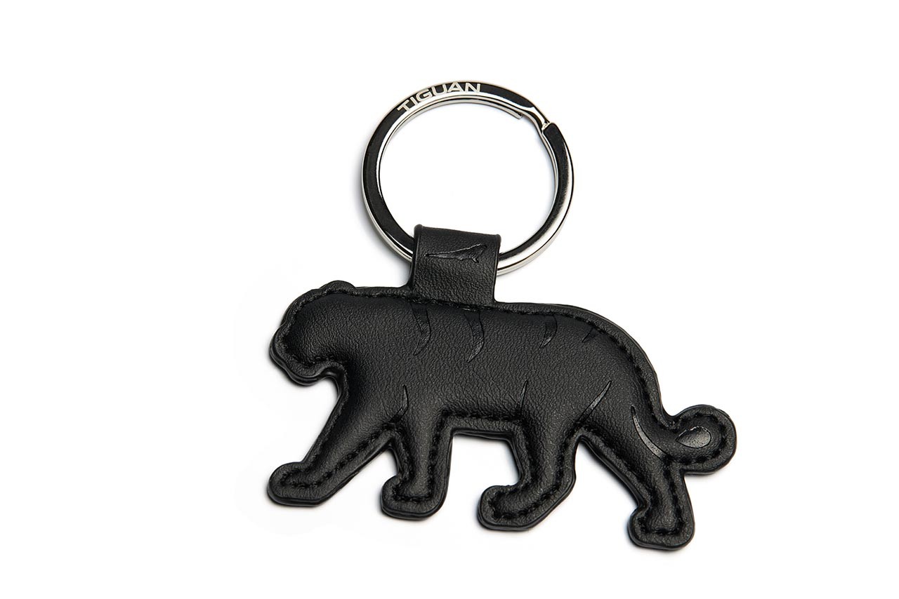 Schlüsselanhänger Schwarz, Kunstleder