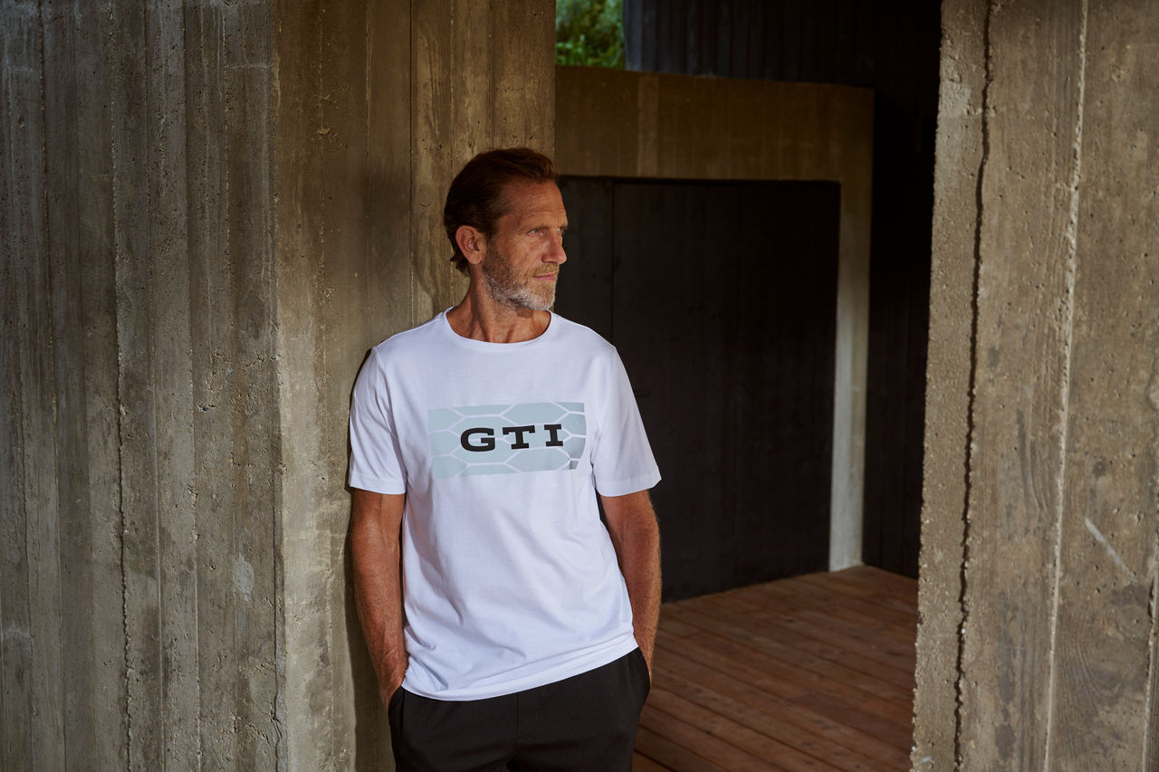T-Shirt "GTI", Unisex, Weiß, M
