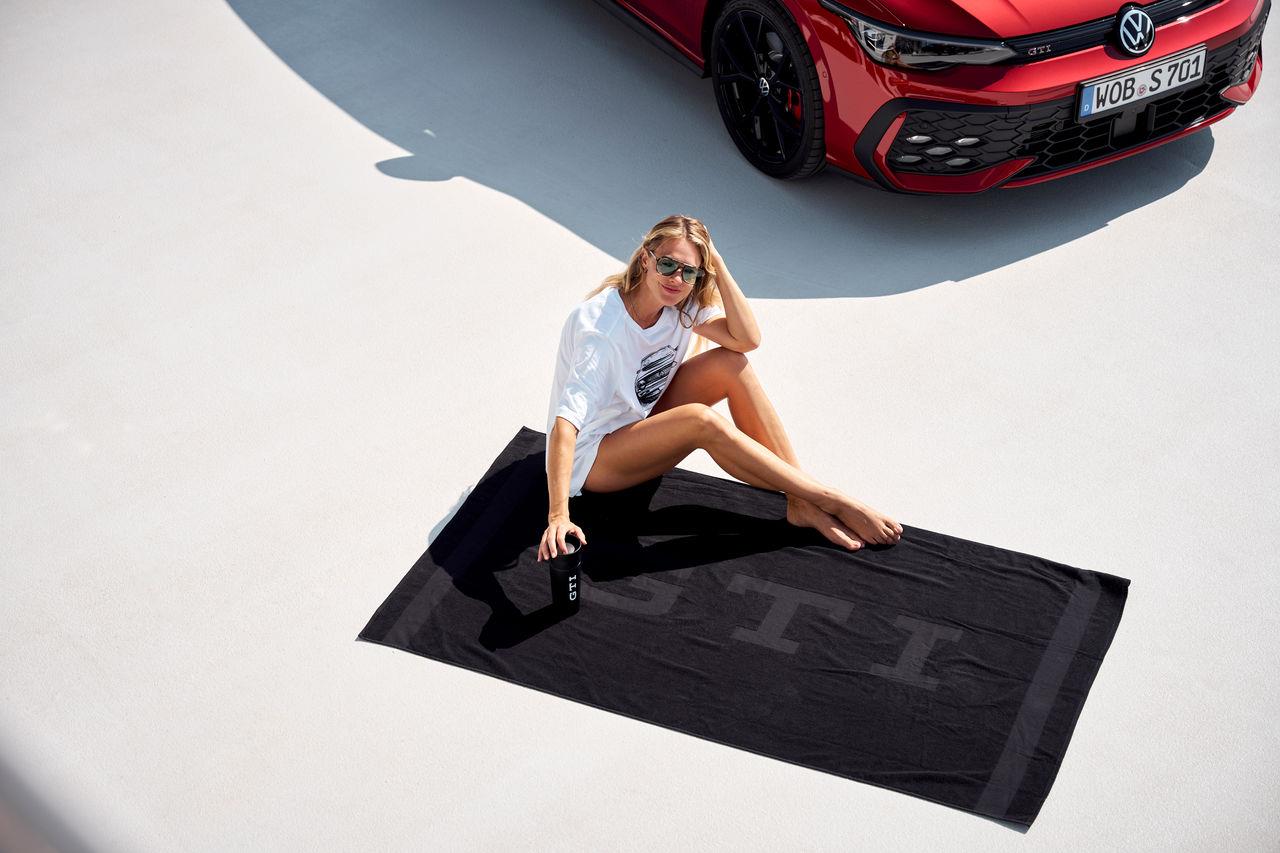 Badetuch GTI in Schwarz