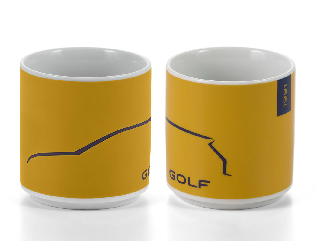 Becher "Golf", Kurkuma/Dunkelblau