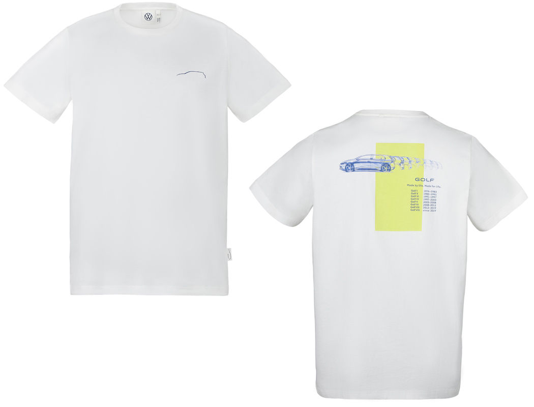 T-Shirt "Golf", Unisex, Weiß