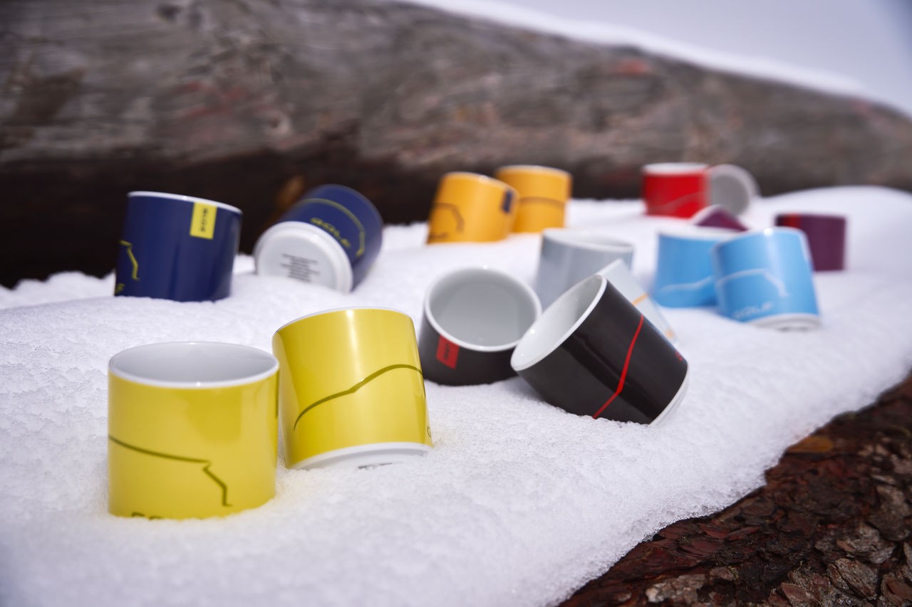 Tasse Gelb/Grün, 1974, Golf  