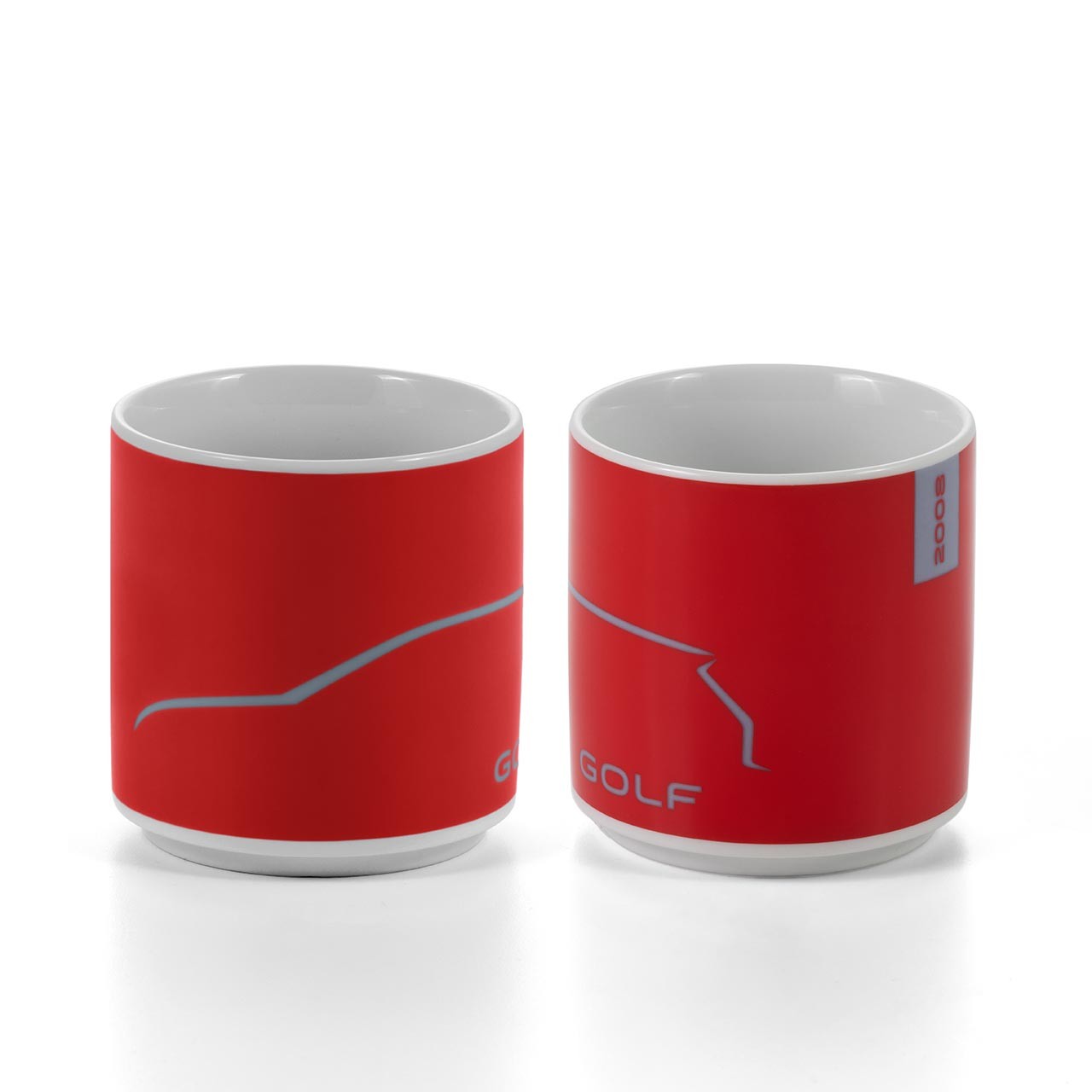 Tasse Rot/Hellgrau, 2008, Golf Kollektion