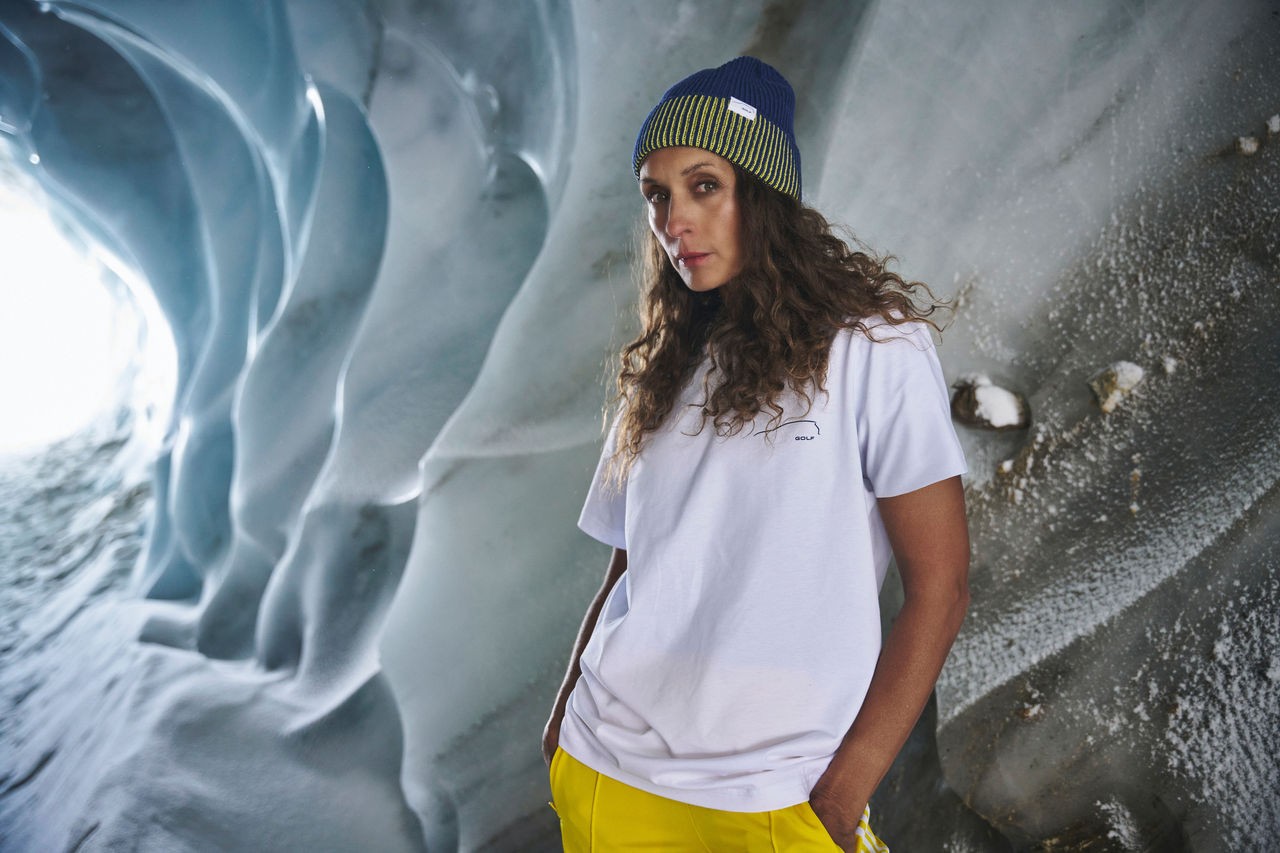 Mütze Dunkelblau/Gelb, Baumwolle, Golf Kollektion