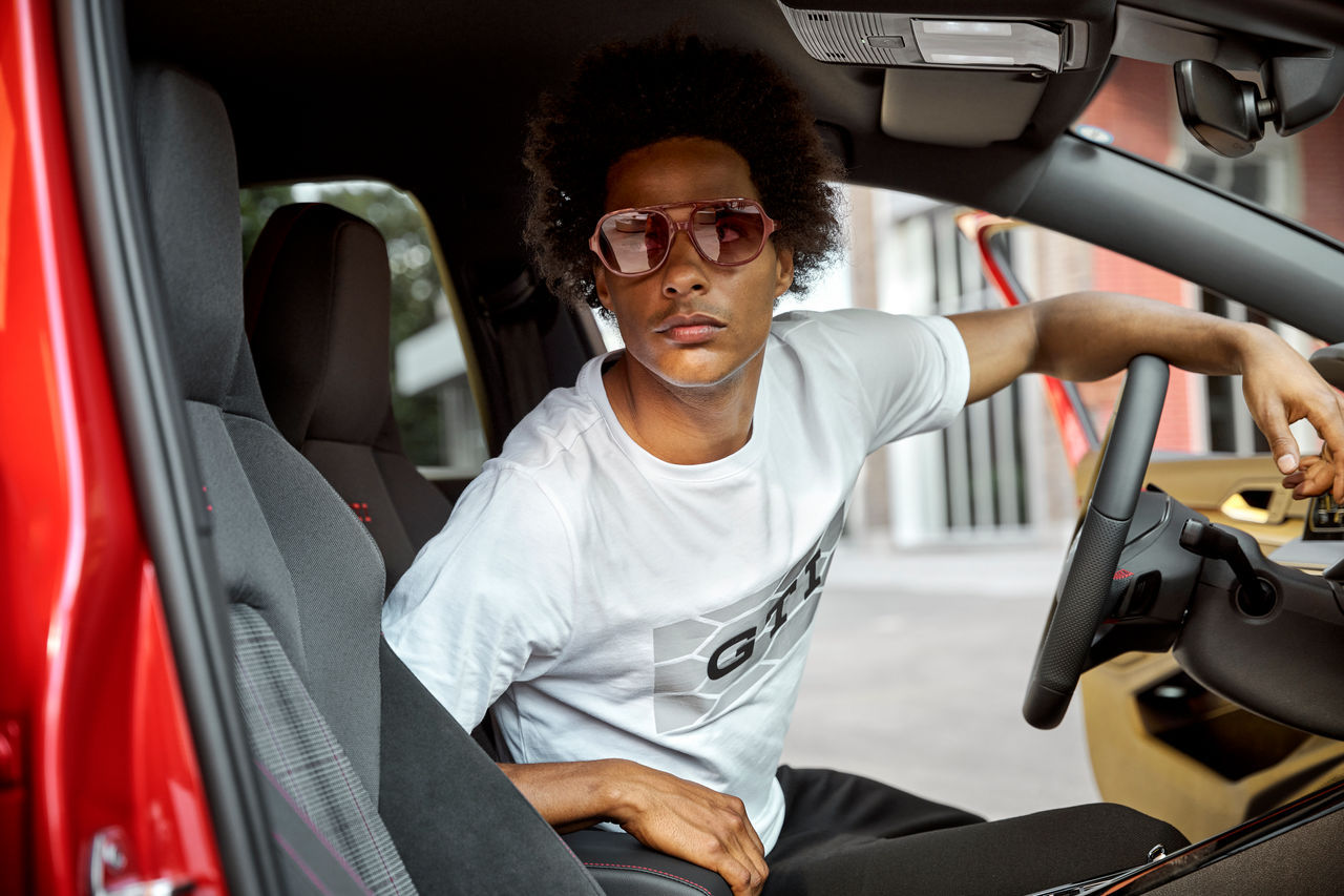 T-Shirt "GTI", Unisex, Weiß, M