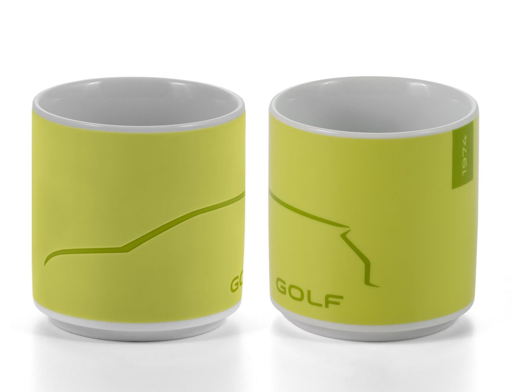 Becher "Golf" in Gelb/Grün