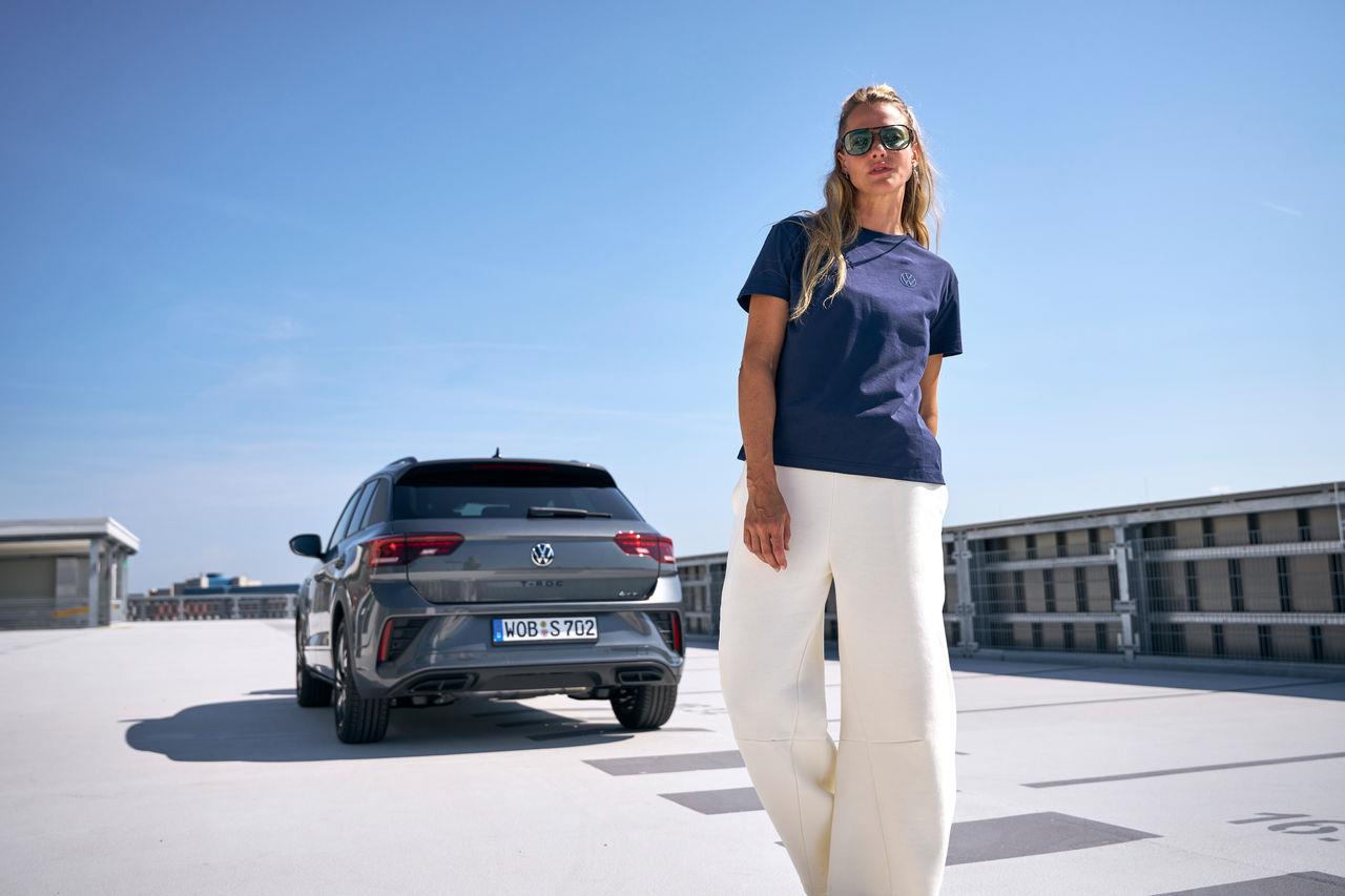 T-Shirt mit VW Logo für Damen, Dunkelblau