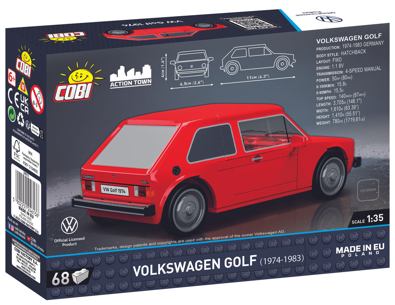 Bausatz "Golf 1", 1:35, Rot