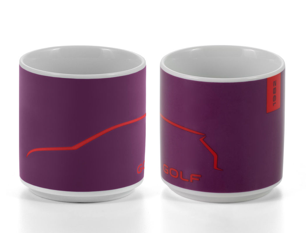 Becher "Golf", Lila/Rot