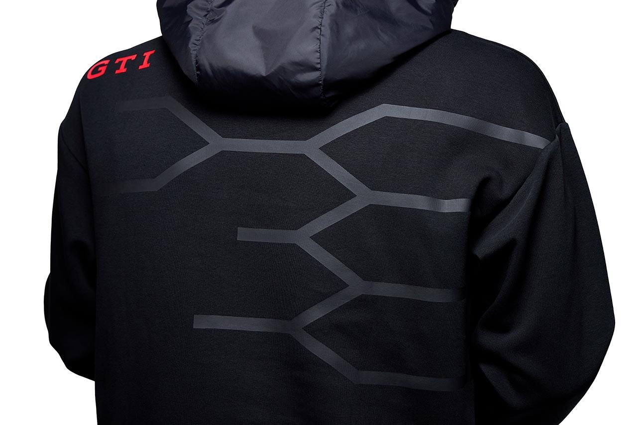 Hoodie GTI mit Wabendruck für Herren, Schwarz